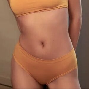 Anthropologie The Renna Orange Yellow Seamless Briefs Underwear XXS XS X-Small